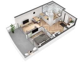 Продается Апартамент АК Sky Plaza (Скай Плаза), 4.0, 56.8  м&sup2;, 51120000 рублей