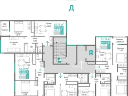 Продается 2-комнатная квартира ЖК Подсолнух, 57.75  м&sup2;, 9223368 рублей