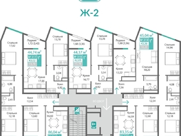 Продается 1-комнатная квартира ЖК Подсолнух, 43.36  м&sup2;, 7503014 рублей