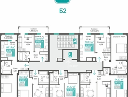 Продается 1-комнатная квартира ЖК Прополис, 38.66  м&sup2;, 5953709 рублей