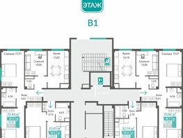 Продается 3-комнатная квартира ЖК Прополис, 70.44  м&sup2;, 8805000 рублей