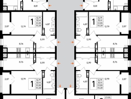 Продается 1-комнатная квартира ЖК Сезоны, 44.55  м&sup2;, 7573500 рублей