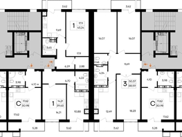 Продается 1-комнатная квартира ЖК Республика, 42.58  м&sup2;, 5322500 рублей