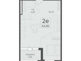 Продается 2-комнатная квартира ЖК Ботаника, сек 1-2, 54.92  м&sup2;, 19982642 рублей