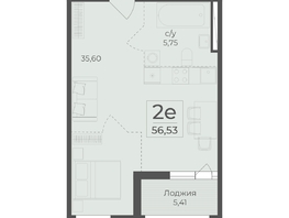 Продается 2-комнатная квартира ЖК Ботаника, сек 1-2, 56.53  м&sup2;, 20767426 рублей
