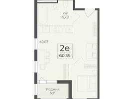 Продается 2-комнатная квартира ЖК Ботаника, сек 5-6, 60.59  м&sup2;, 22021435 рублей