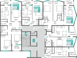 Продается 1-комнатная квартира ЖК Подсолнух, 43.71  м&sup2;, 7185399 рублей