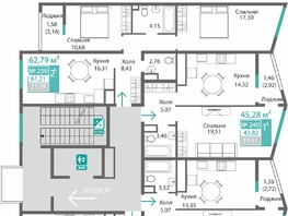 Продается 2-комнатная квартира ЖК Подсолнух, 61.21  м&sup2;, 9226349 рублей