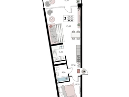 Продается Апартамент АК Атлантис Космос Крым, 66.3  м&sup2;, 25260000 рублей