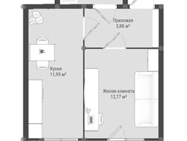 Продается 1-комнатная квартира ЖК Образцово, дома 9-10, 34.77  м&sup2;, 5000000 рублей