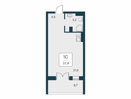 Продается Студия ЖК Вилла Маяк, дом 3, 37.4  м&sup2;, 13250000 рублей