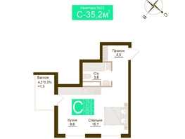 Продается Студия ЖК Солнечный парк, дом 7, 32.3  м&sup2;, 5006500 рублей