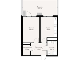 Продается 1-комнатная квартира ЖК Альпина, 60.12  м&sup2;, 8720900 рублей
