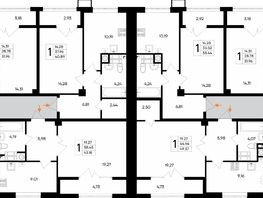 Продается 1-комнатная квартира ЖК Парковые кварталы, этап 1, 43.18  м&sup2;, 6995160 рублей