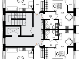 Продается 2-комнатная квартира ЖК Семисчастье, 57.17  м&sup2;, 12005700 рублей