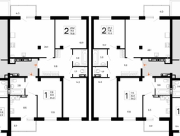 Продается 1-комнатная квартира ЖК Утёсов, 52.1  м&sup2;, 9638500 рублей