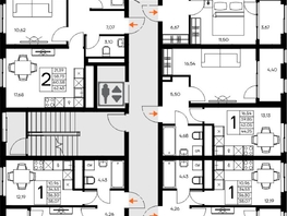 Продается 1-комнатная квартира ЖК Листория, этап 3, 44.27  м&sup2;, 7525900 рублей